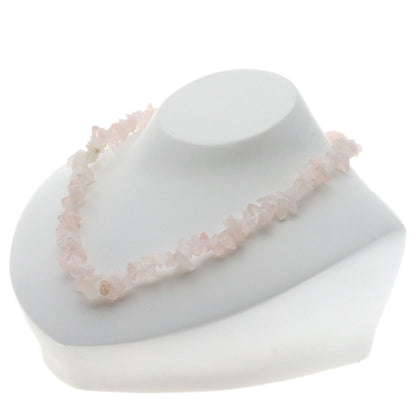 Rhodonite Flower Motif Rose Quartz Freshwater Pearl 3 Piece Set Necklace Silver g　Ladies