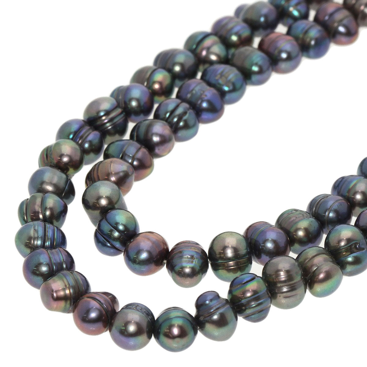 Freshwater Pearl Dyed Long Necklace Silver 192.7g　Ladies