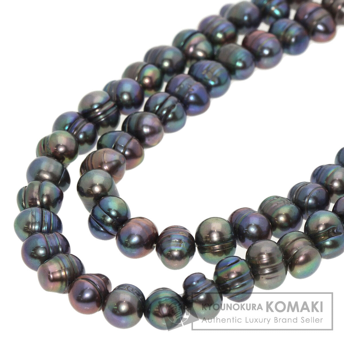 Freshwater Pearl Dyed Long Necklace Silver 192.7g　Ladies