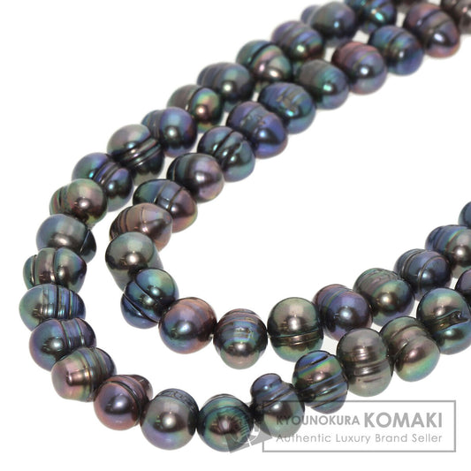 Freshwater Pearl Dyed Long Necklace Silver 192.7g　Ladies