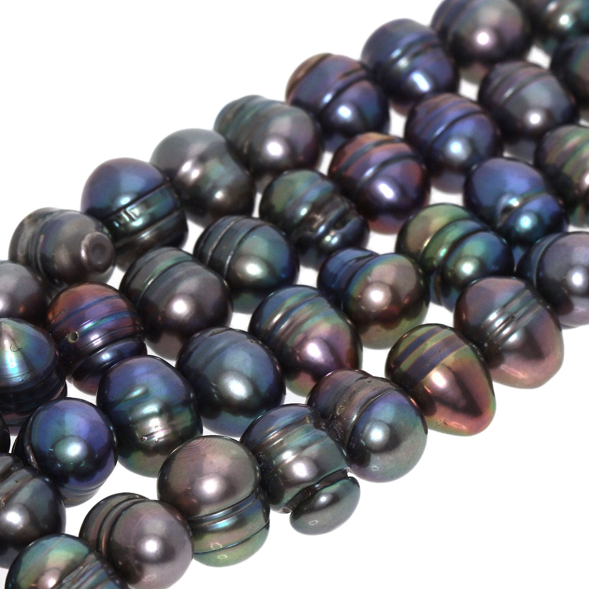 Freshwater Pearl Dyed Long Necklace Silver  192.7g　Ladies