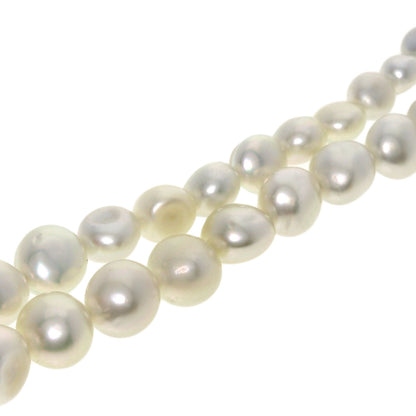 Freshwater Pearl Pearl 3 reams Necklace Silver  21.3g　Ladies