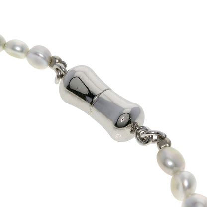 Freshwater Pearl Pearl 3 reams Necklace Silver  21.3g　Ladies