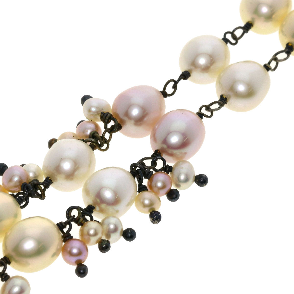 Freshwater Pearl Pearl Necklace Silver  28.2g　Ladies