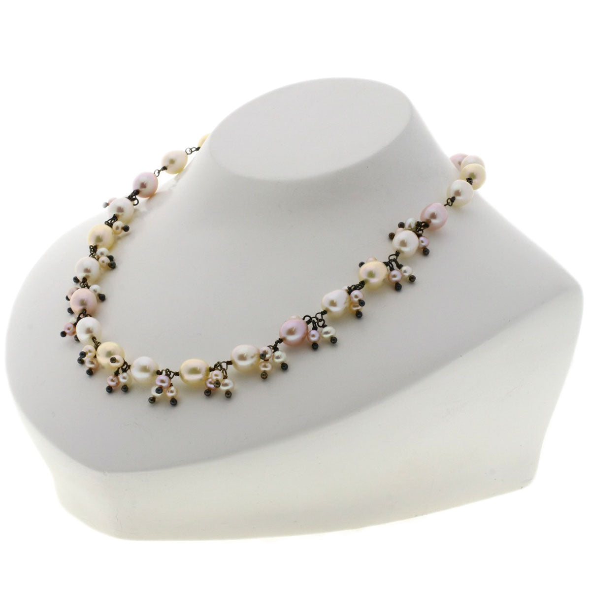 Freshwater Pearl Pearl Necklace Silver 28.2g　Ladies