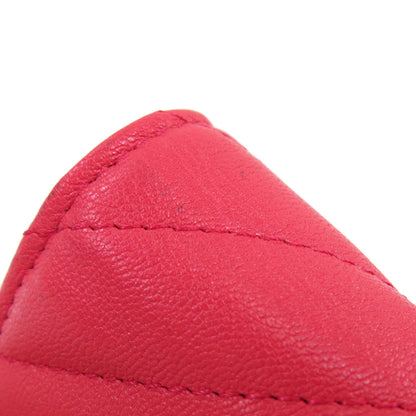 CHANEL V stitch Long wallet (with coin pocket) Calf Ladies [Used]