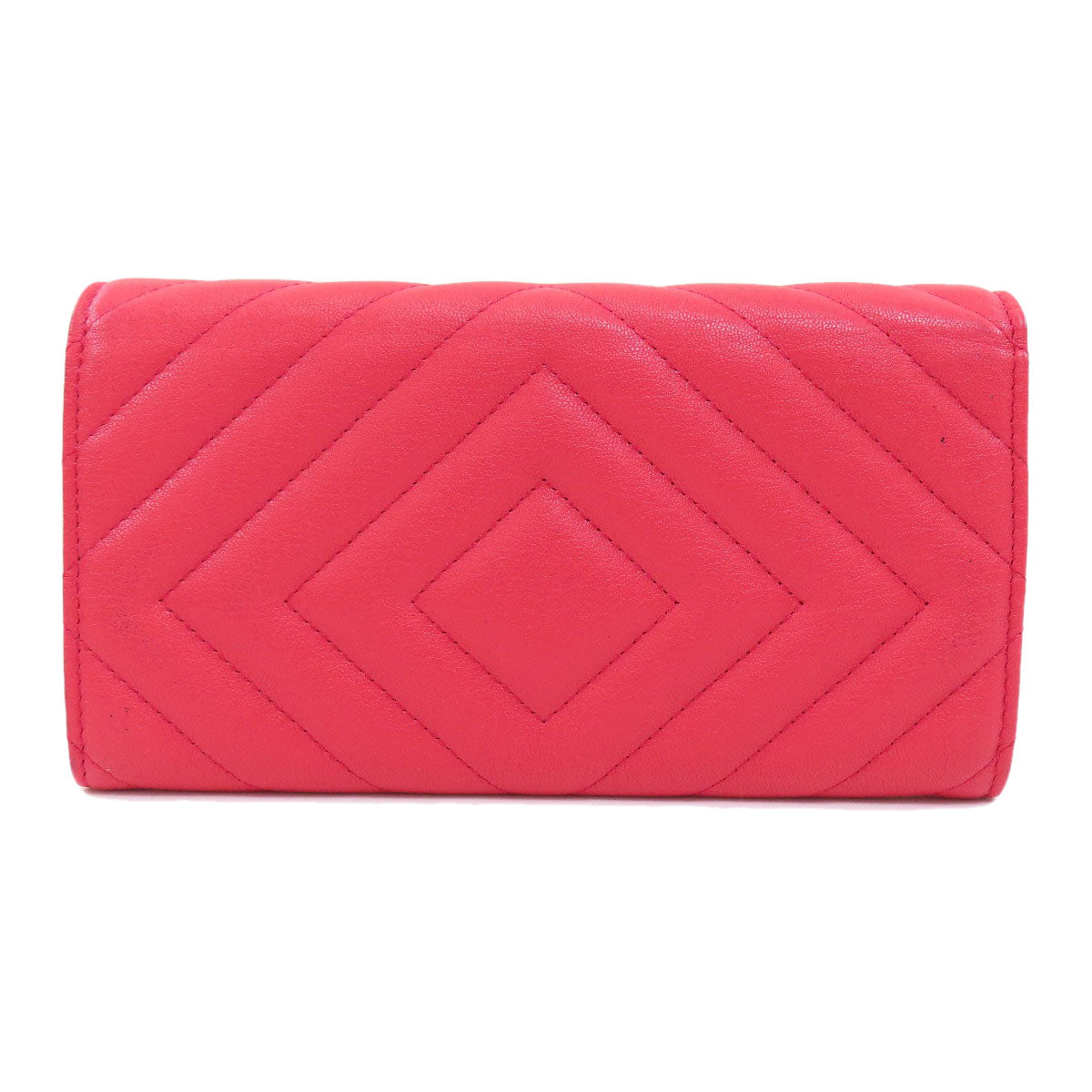 CHANEL   Long wallet (with coin pocket) V stitch Calf Ladies