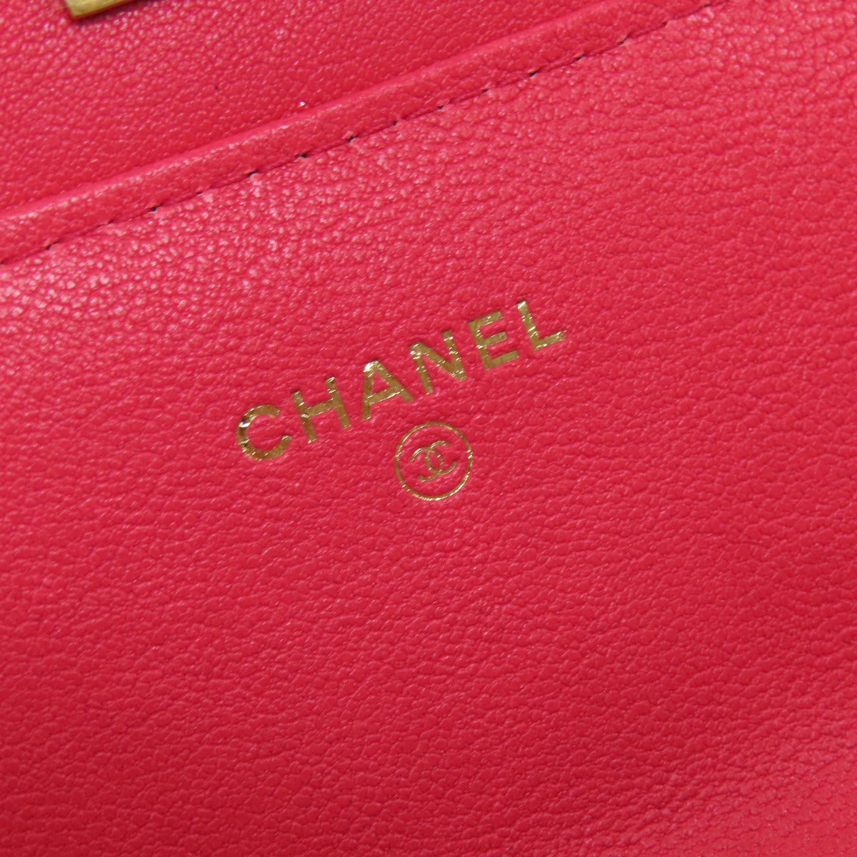 CHANEL V stitch Long wallet (with coin pocket) Calf Ladies [Used]