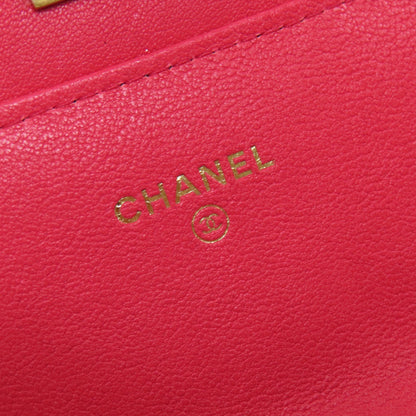 CHANEL   Long wallet (with coin pocket) V stitch Calf Ladies