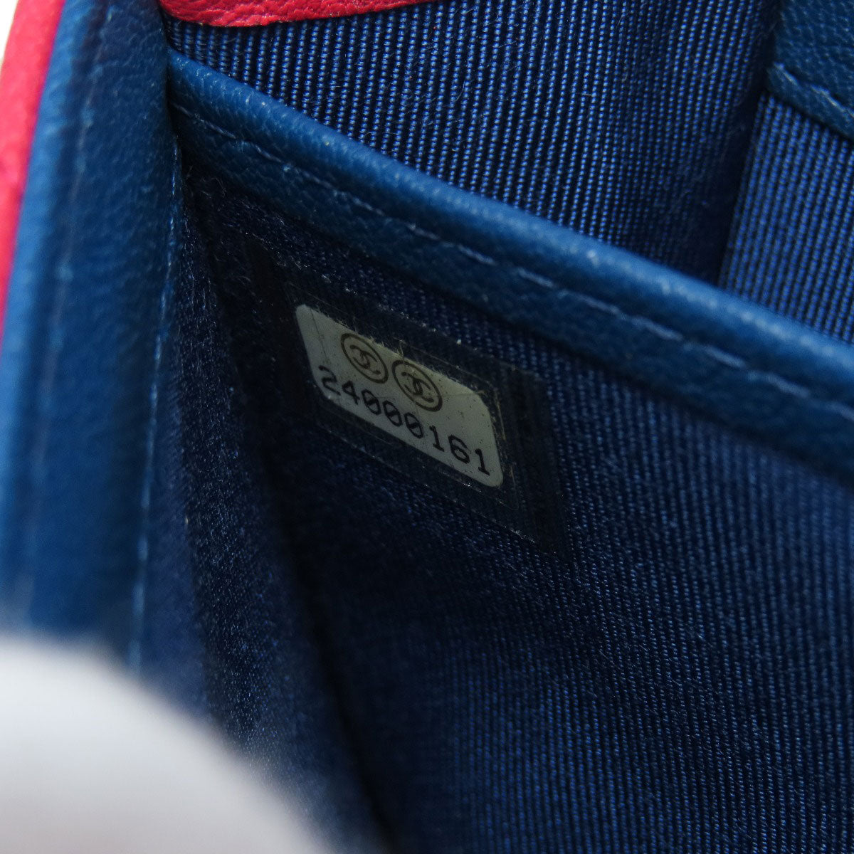 CHANEL V stitch Long wallet (with coin pocket) Calf Ladies [Used]