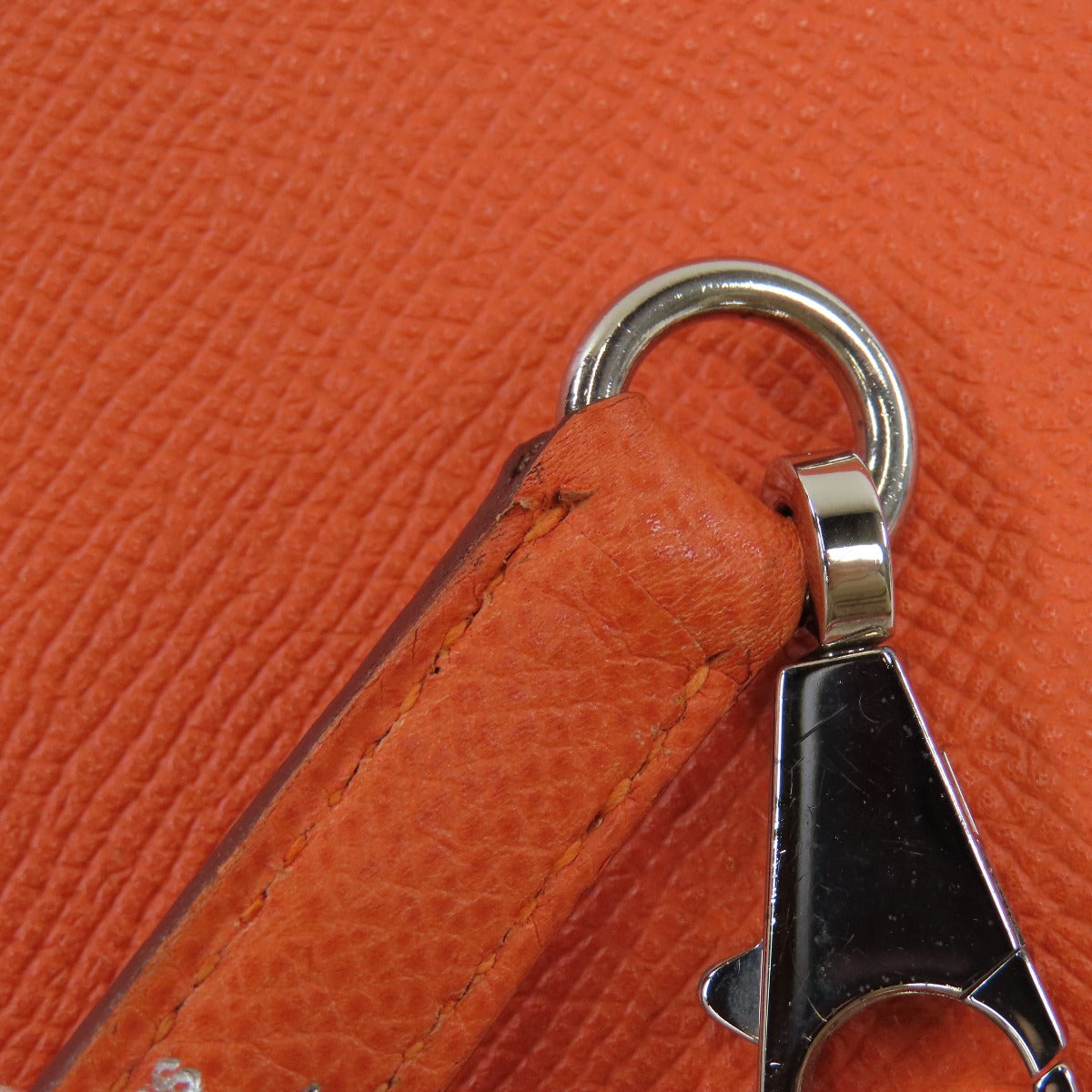 HERMES   Handbag Bolide27 Orange SilverHardware Epsom Ladies