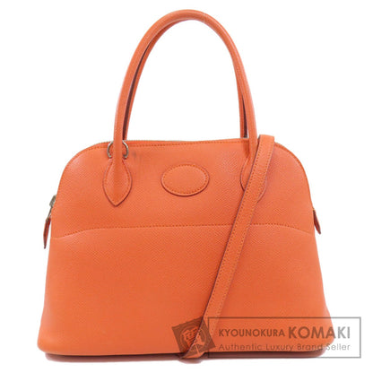 HERMES   Handbag Bolide27 Orange SilverHardware Epsom Ladies