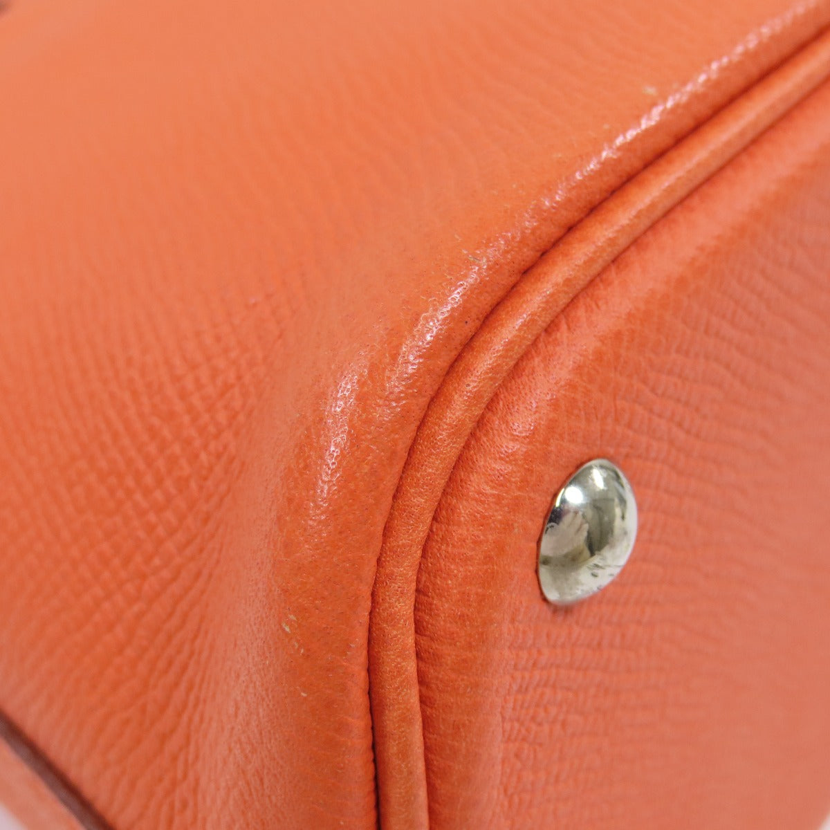 HERMES   Handbag Bolide27 Orange SilverHardware Epsom Ladies