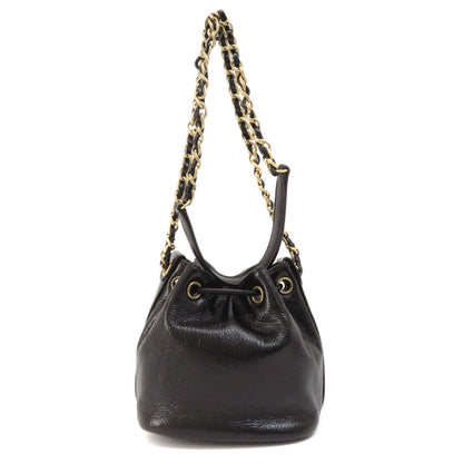 CHANEL   Shoulder Bag Drawstring ChainShoulder COCO Mark GoldHardware Calf Ladies