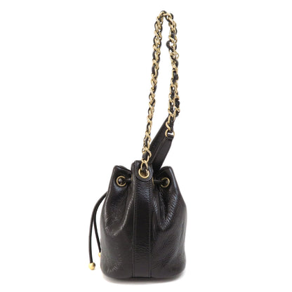 CHANEL   Shoulder Bag Drawstring ChainShoulder COCO Mark GoldHardware Calf Ladies