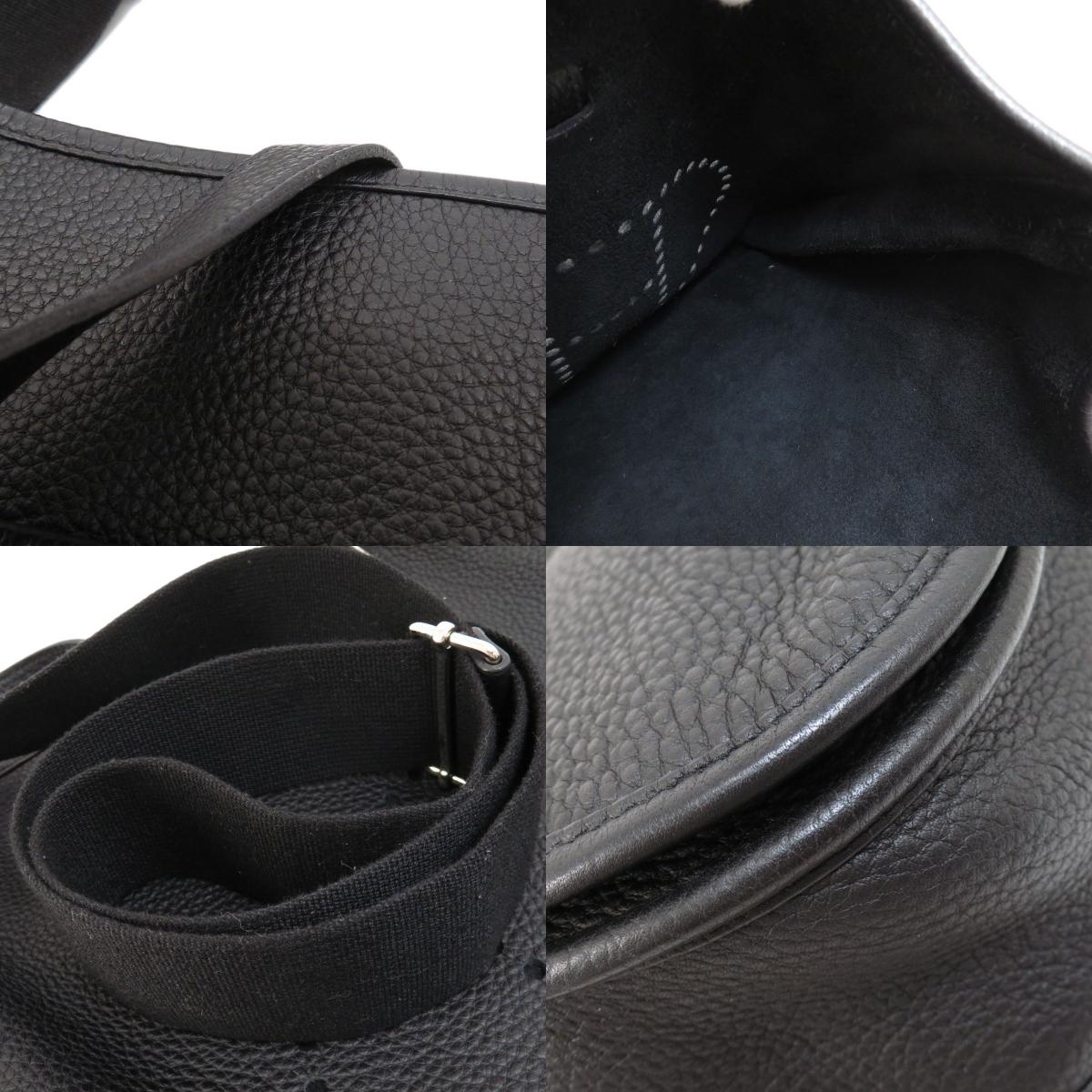 HERMES Evelyne 3 Black SilverHardware Shoulder Bag Togo Ladies [Used]