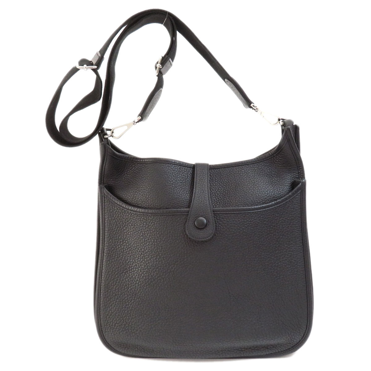 HERMES   Shoulder Bag Evelyne 3 Black SilverHardware Togo Ladies