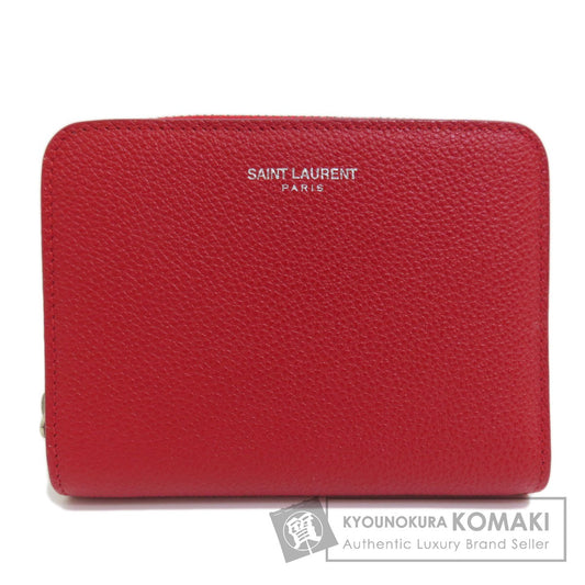 SAINT LAURENT   Bifold Wallet with Coin Pocket logo Leather Ladies