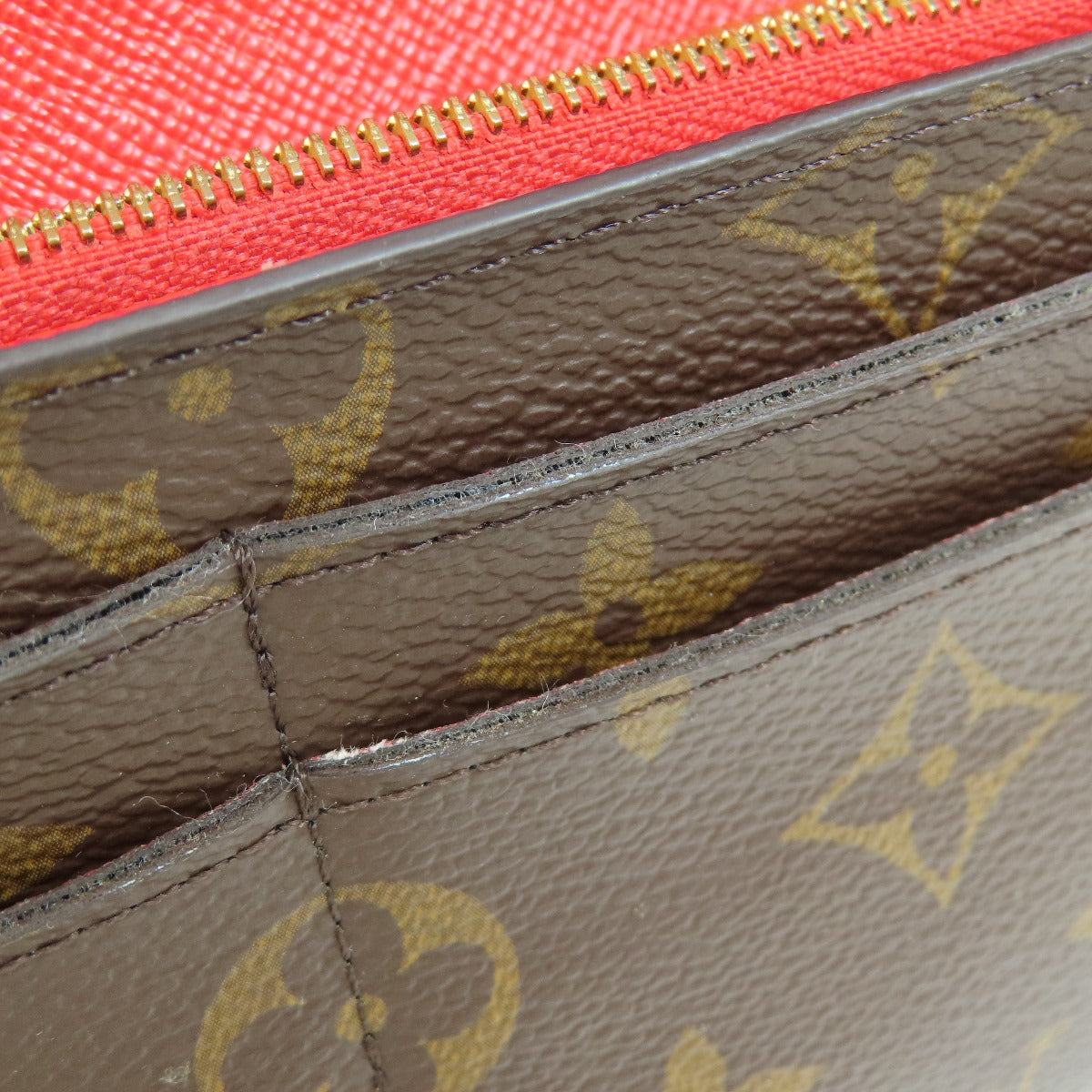 LOUIS VUITTON M62236 Portefeiulle Sarah Monogram Coquelicot Long wallet (with coin pocket) Monogram canvas Ladies [Used]