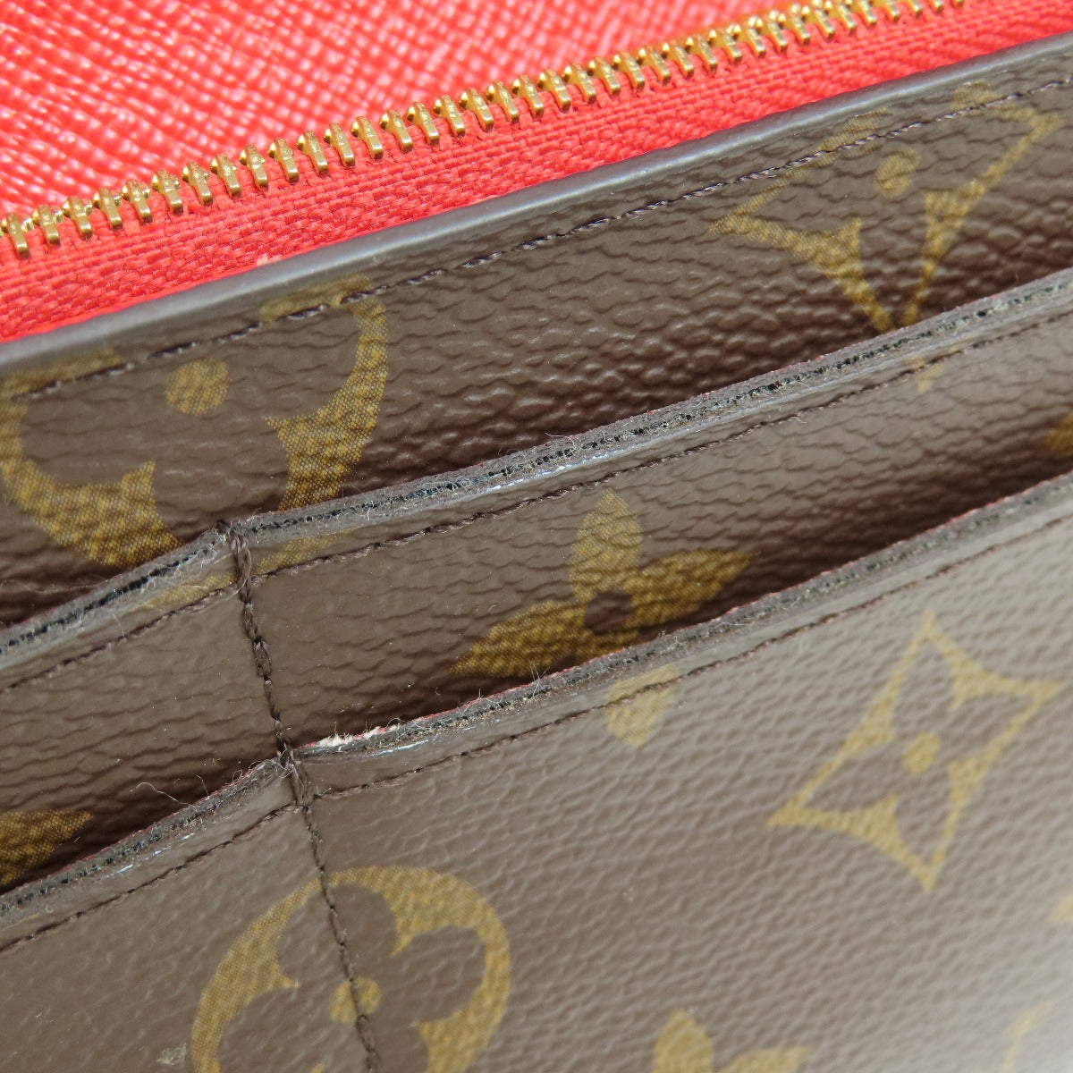 LOUIS VUITTON  M62236 Long wallet (with coin pocket) Portefeiulle Sarah Monogram Coquelicot Monogram canvas Ladies