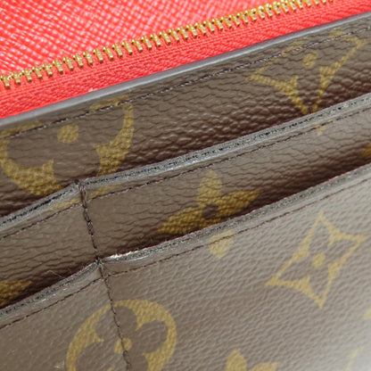 LOUIS VUITTON  M62236 Long wallet (with coin pocket) Portefeiulle Sarah Monogram Coquelicot Monogram canvas Ladies