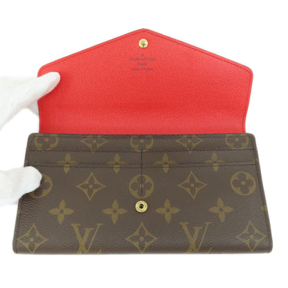 LOUIS VUITTON M62236 Portefeiulle Sarah Monogram Coquelicot Long wallet (with coin pocket) Monogram canvas Ladies [Used]