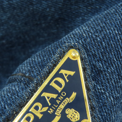 PRADA B1877B Canapa Handbag Denim Ladies [Used]
