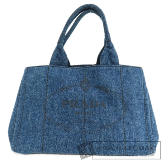 PRADA B1877B Canapa Handbag Denim Ladies [Used]