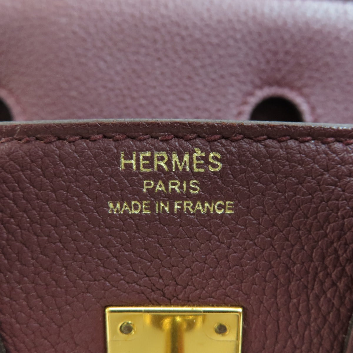 HERMES   Handbag Birkin 25 Bordeaux GoldHardware Togo Ladies