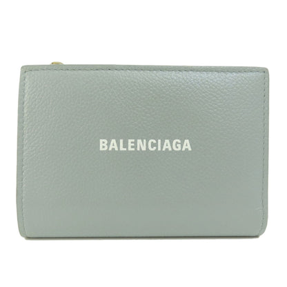 BALENCIAGA  694166 Bifold Wallet with Coin Pocket logo Leather Ladies