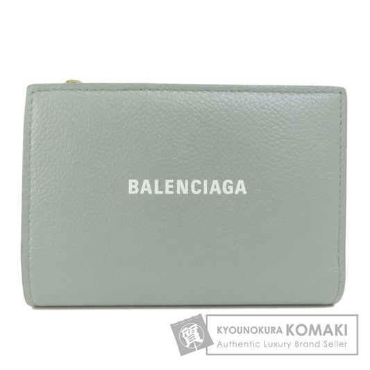 BALENCIAGA  694166 Bifold Wallet with Coin Pocket logo Leather Ladies