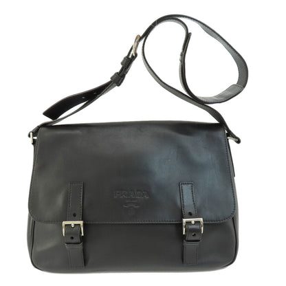 PRADA  VA0596 Shoulder Bag logo Leather Ladies