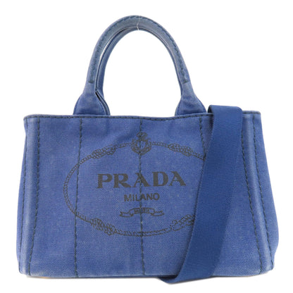 PRADA  B2439G Handbag Canapa mini 2 WAY Canvas Ladies