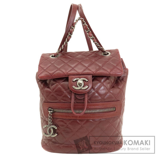 CHANEL   Backpack Â· Daypack Matelasse COCO Mark SilverHardware Calf Ladies