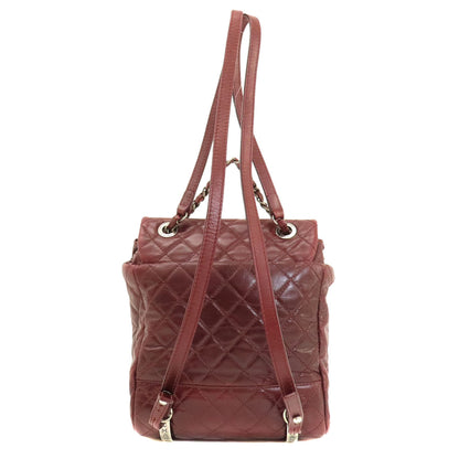 CHANEL   Backpack Â· Daypack Matelasse COCO Mark SilverHardware Calf Ladies