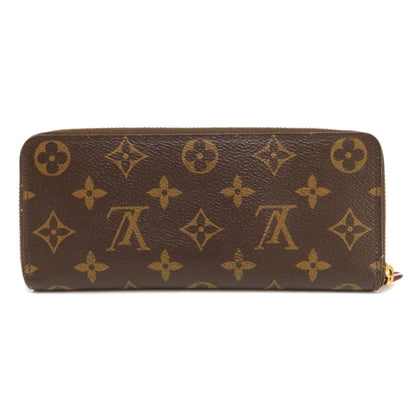 LOUIS VUITTON  M60742 Long wallet (with coin pocket) Portefeiulle / Clemence Monogram Fuchsia Monogram canvas Ladies