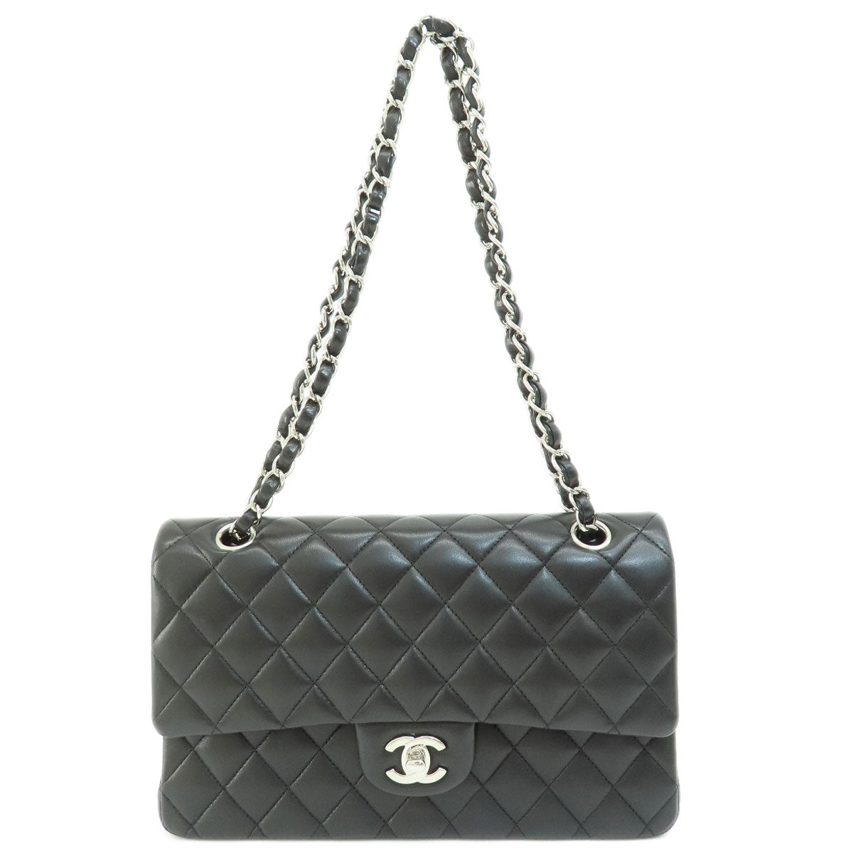 CHANEL   Shoulder Bag ChainShoulder Matelasse SilverHardware Lambskin Ladies