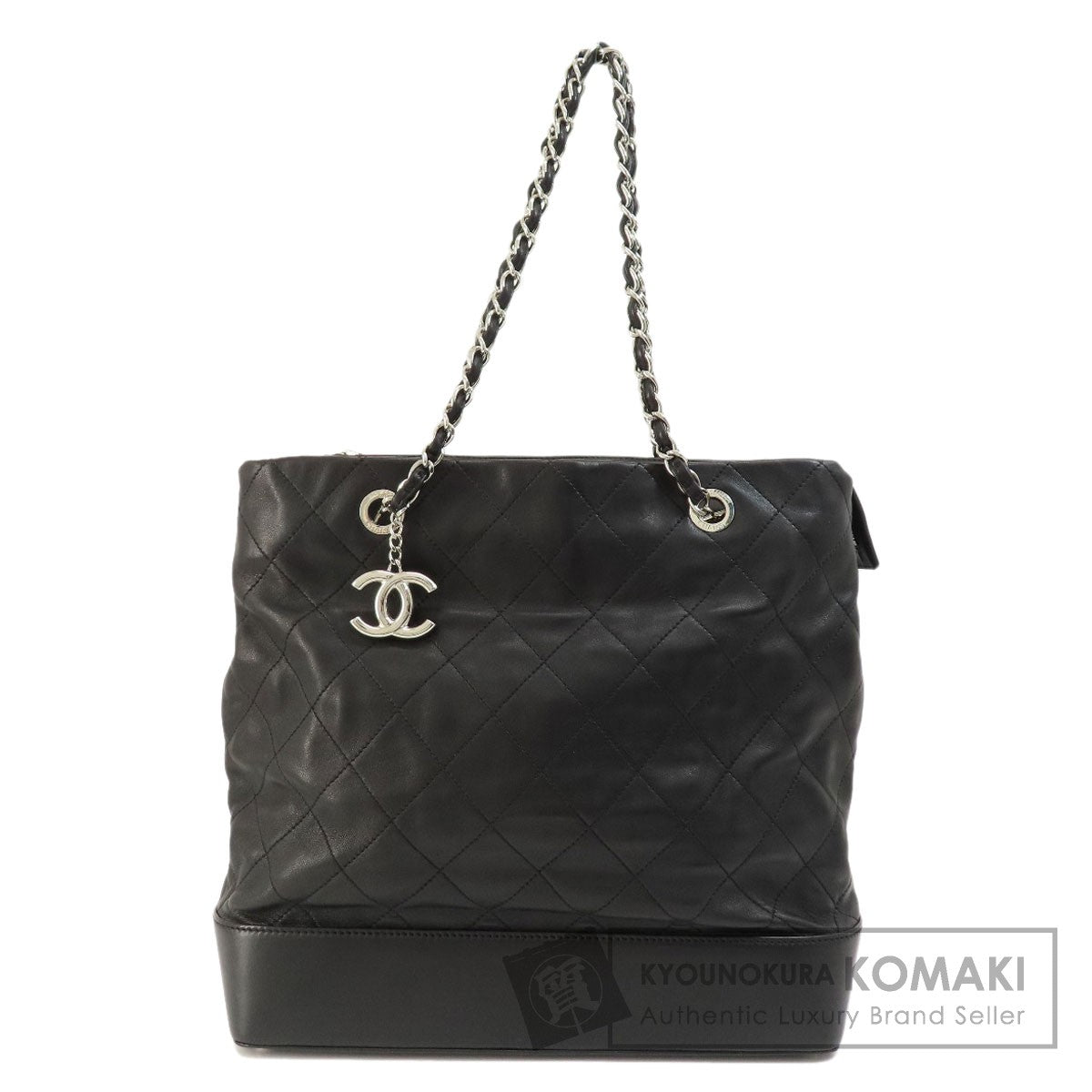 CHANEL   Tote Bag Chain Bag Matelasse COCO Mark SilverHardware Lambskin Ladies