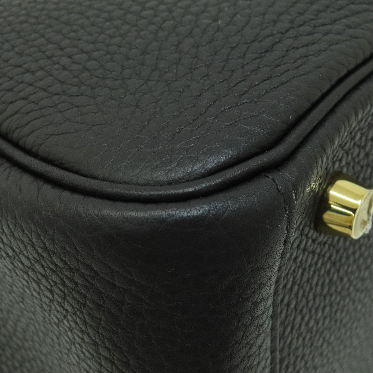 HERMES   Handbag Lindy 26 Black Black GoldHardware Taurillon Clemence Ladies