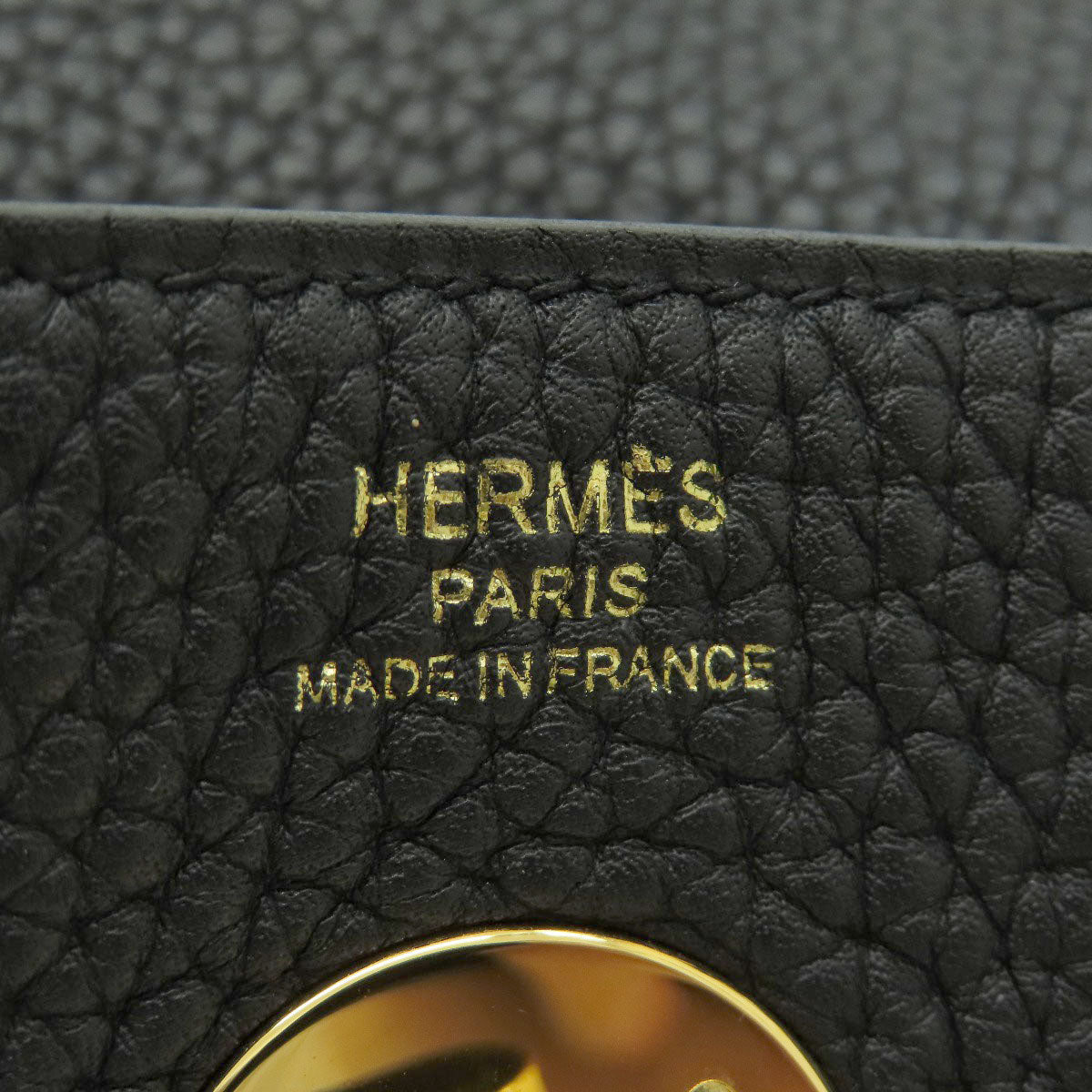 HERMES   Handbag Lindy 26 Black Black GoldHardware Taurillon Clemence Ladies