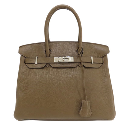 HERMES   Handbag Birkin 30 Taupe SilverHardware Taurillon Clemence Ladies