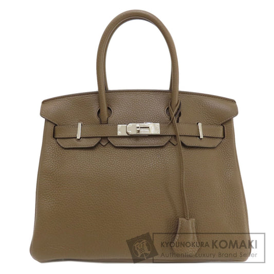 HERMES Birkin 30 Taupe SilverHardware Handbag Taurillon Clemence Ladies [Used]