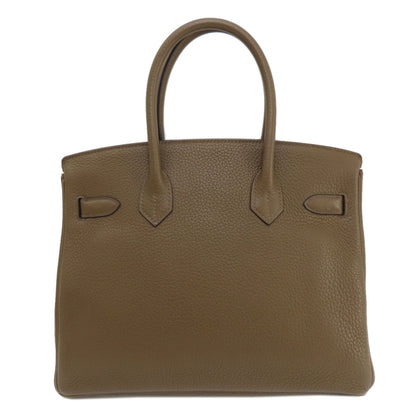 HERMES Birkin 30 Taupe SilverHardware Handbag Taurillon Clemence Ladies [Used]