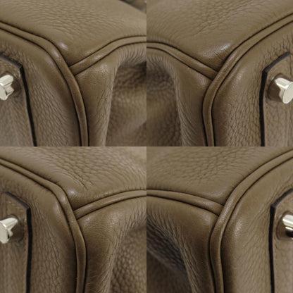 HERMES Birkin 30 Taupe SilverHardware Handbag Taurillon Clemence Ladies [Used]
