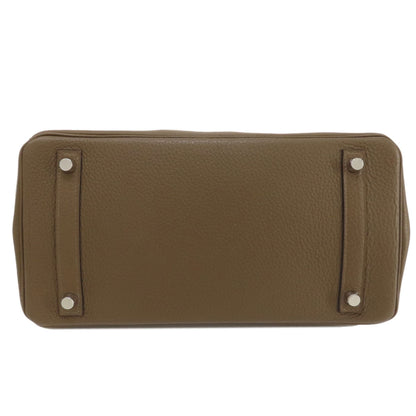 HERMES Birkin 30 Taupe SilverHardware Handbag Taurillon Clemence Ladies [Used]