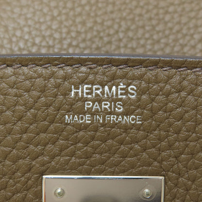HERMES Birkin 30 Taupe SilverHardware Handbag Taurillon Clemence Ladies [Used]