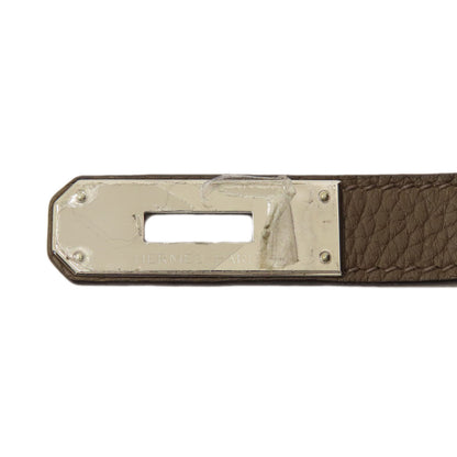 HERMES Birkin 30 Taupe SilverHardware Handbag Taurillon Clemence Ladies [Used]