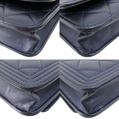 CHANEL Chain Wallet Boy Chanel SilverHardware Long wallet (with coin pocket) Lambskin Ladies [Used]