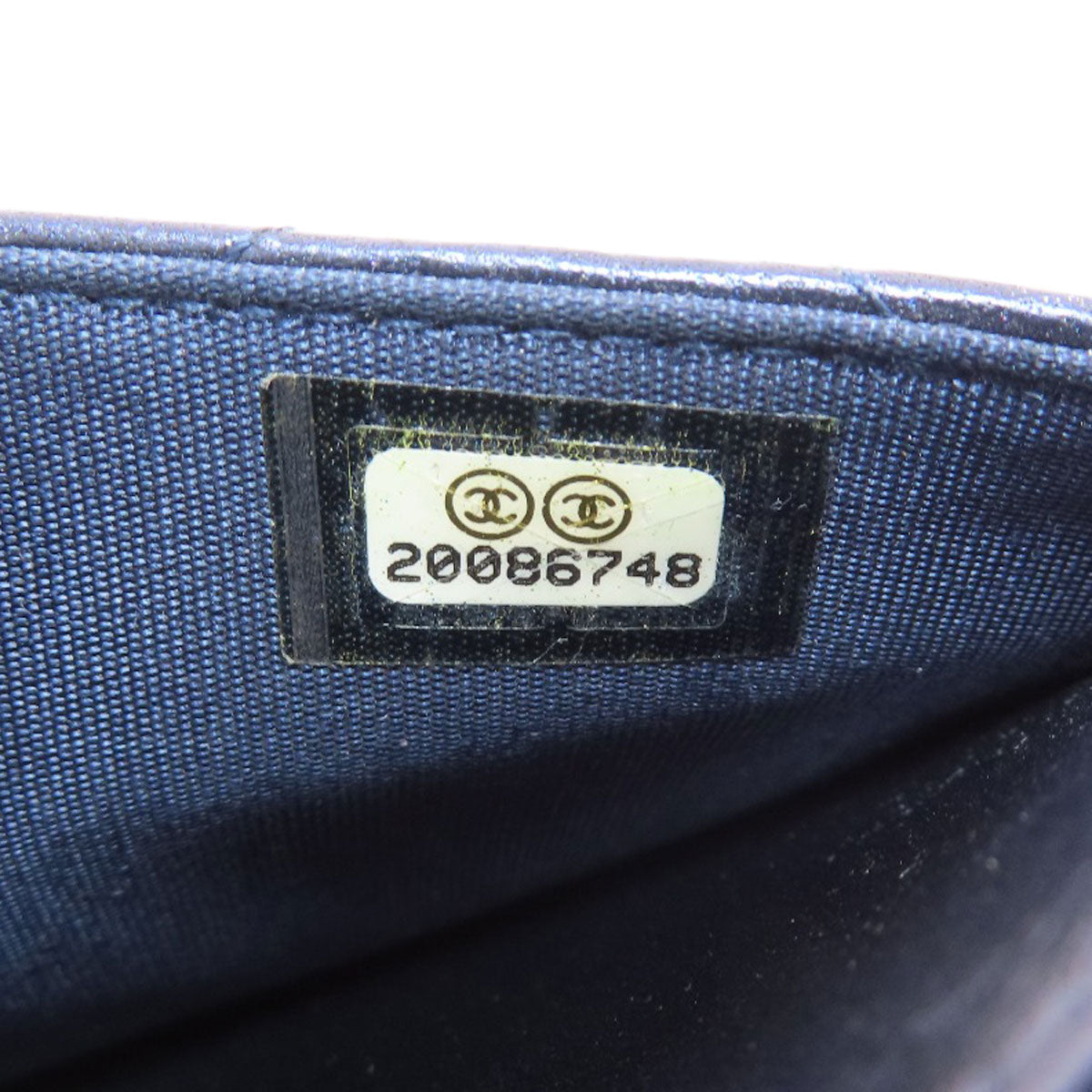 CHANEL Chain Wallet Boy Chanel SilverHardware Long wallet (with coin pocket) Lambskin Ladies [Used]