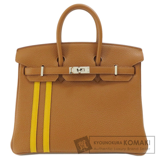 HERMES   Handbag Birkin Officier Gold SilverHardware Togo Ladies